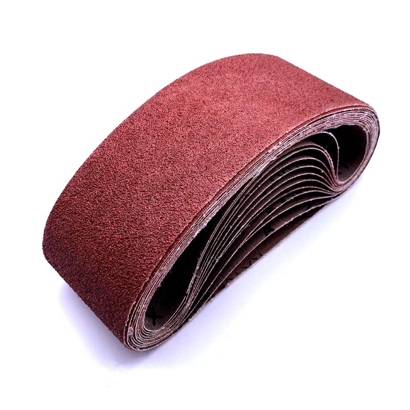 SHUTTLE GENIUS 3x18 Belt Sander Sanding Belts, 80 Grit Aluminum Oxide Sander Paper 3 x 18 Inch, 12 Pack (3x18in,80 Grit) - Image 1